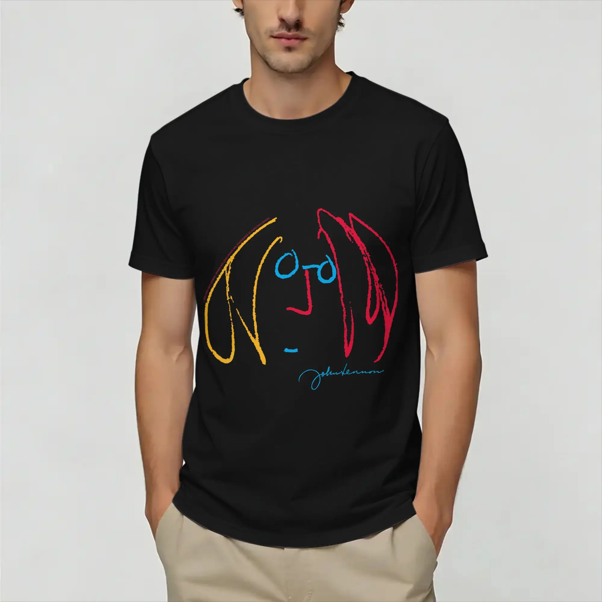 Men's War is Over  T Shirts John Lennon  Pure Cotton Clothes Unique Short Sleeve Round Neck Tees Printing T-Shirts