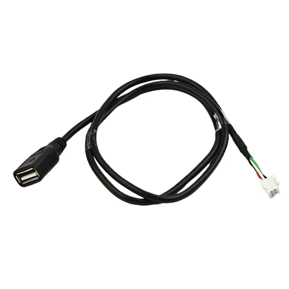 Extension Cable Car USB Adapter Replacement Black Wear-resistance For Android Part Radio 2pcs 75CM Accessories