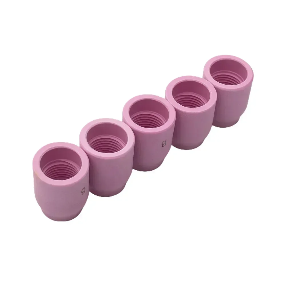 Aluminum Oxide Nozzle Gas Lens Cup For WP-9/20/25/17/18/26 TIG Welding Torches 5pcs Accessories Ceramic Pink Brand New