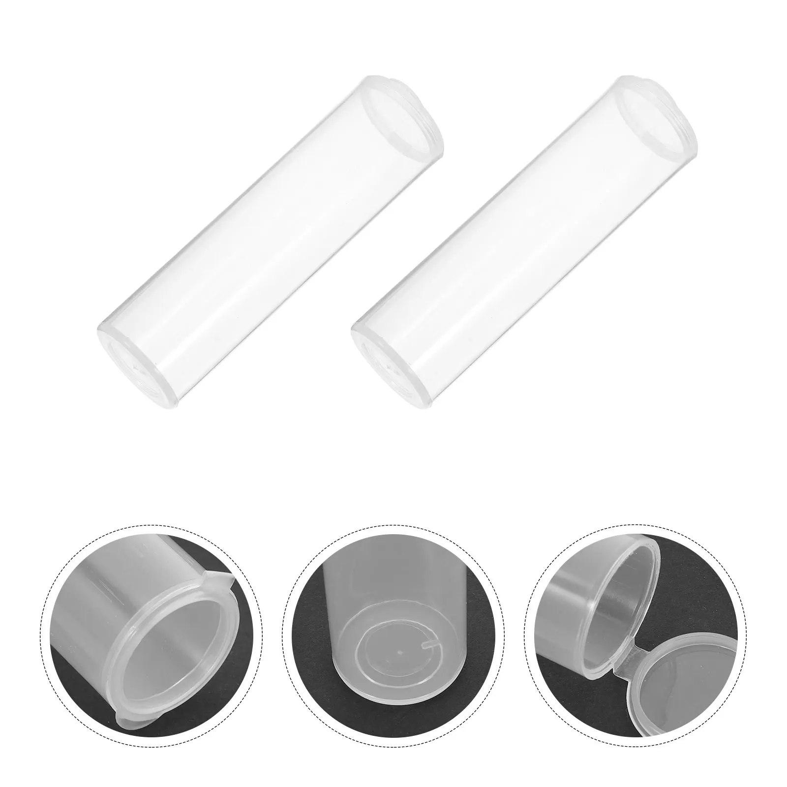 

30Pcs Transparent Fliptop Plastic Tubes Clear Storage Containers Sealed Vial Holders for Lab Medicine Beads Crafts Storage