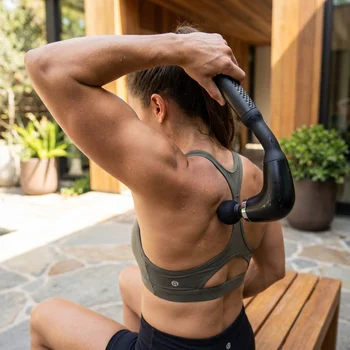 Electric Muscle Massage Gun with 4 Heads, Deep Tissue Percussion Massager for Pain Relief, Portable & Rechargeable 2
