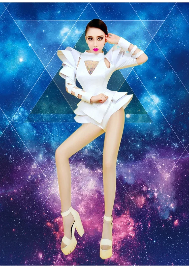 Disfraz de Gogo LED para mujer, leotardo con iluminación, tutú reflectante, ropa luminosa brillante, espectáculo de baile, fiesta, discoteca, novedad