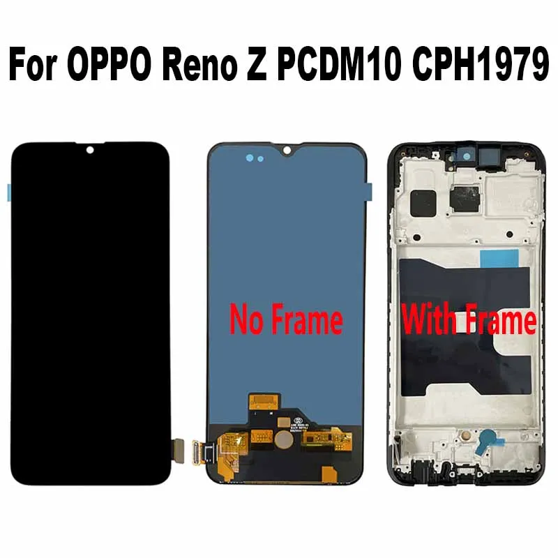 For OPPO Reno Z CPH1979 PCDM10 PCDT10 LCD Display Touch Screen Digitizer Assembly