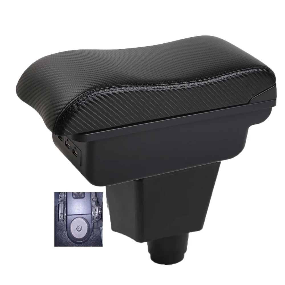 

Car Dacia Dokker Armrest box central console storage case driver elbow support carbon fibre