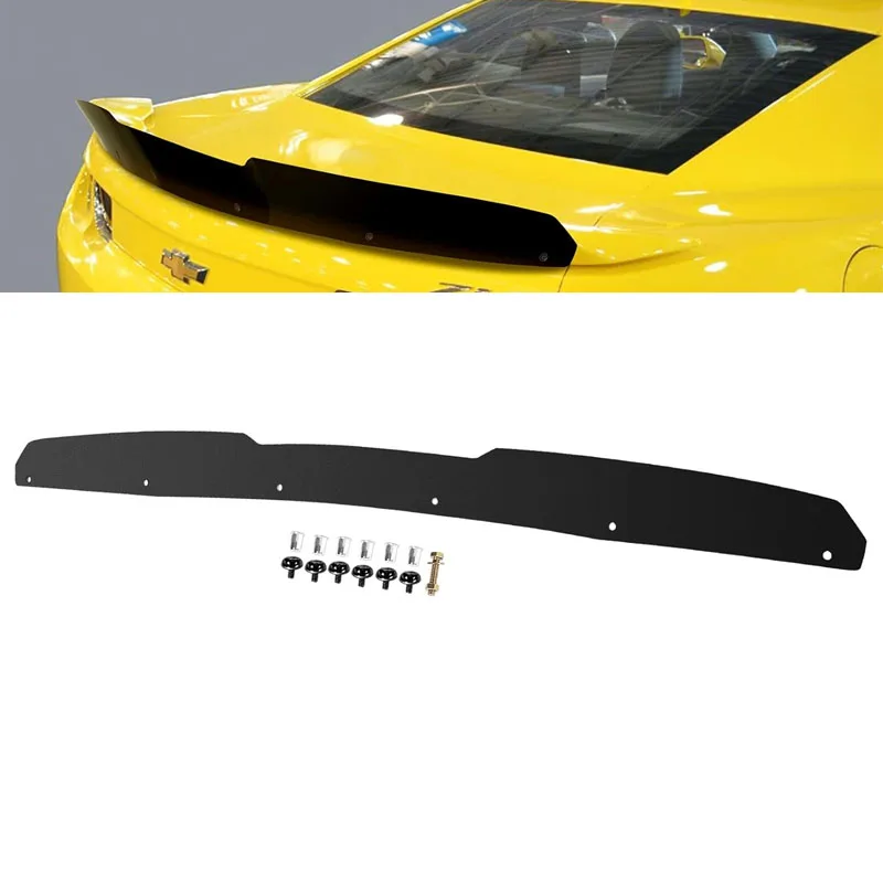 

Rear Wickerbill Spoiler for 2010-2013 Chevy 5th Gen Camaro LS, LT, RS, SS, 1LE ZL1, One Piece Add On Style Wicker Bill Spoiler