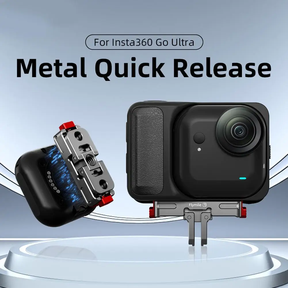 Aluminum Alloy Magnetic Base For Insta360 GO Ultra Camera Magnetic Quick-Release Adapter Mount Holder Bracket Camera Accessories