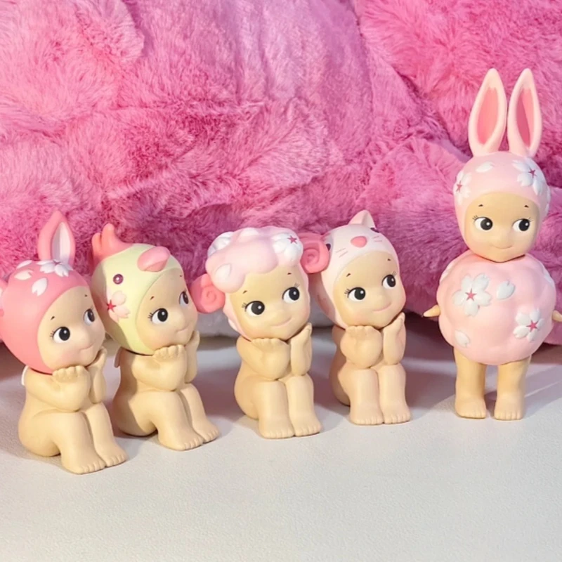 Genuíno sonny anjo flor de cerejeira hanami série caixa cega coleção mini figura bonito desktop deco criança aniversário presente personalizado