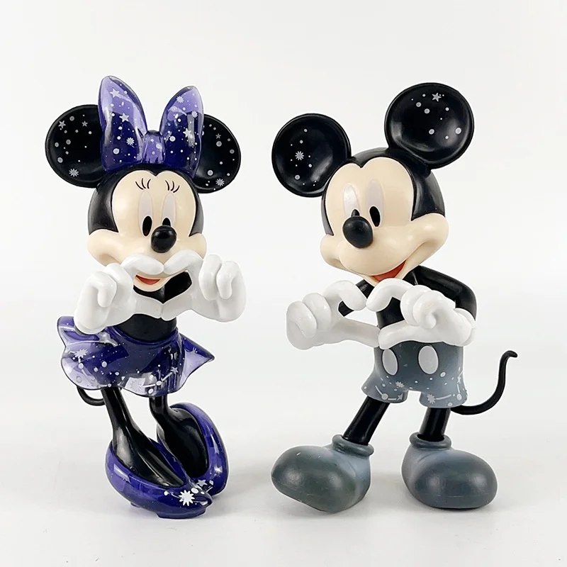 Mickey Mouse Disney Bixin Minnie Mouse Anime Trendy Play Handmade Wedding Doll Engagement Cake Living Room Tabletop Decoration