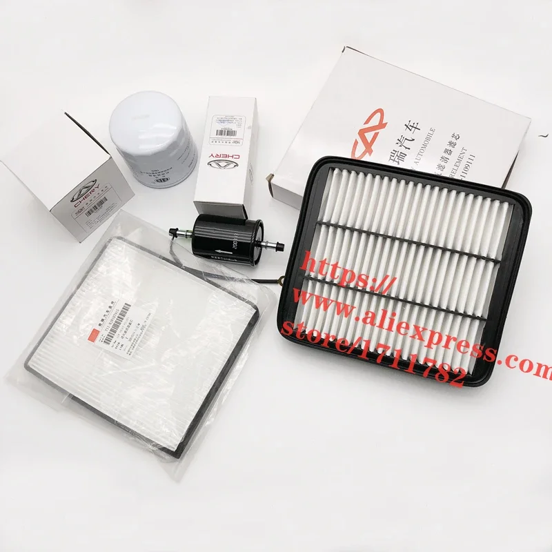 

4pcs/set Filter Set For Chery Tiggo 481/484 Engine Air Filter&Fuel Filter&Oil Filter&Cabin Filter T11 Filter Kit