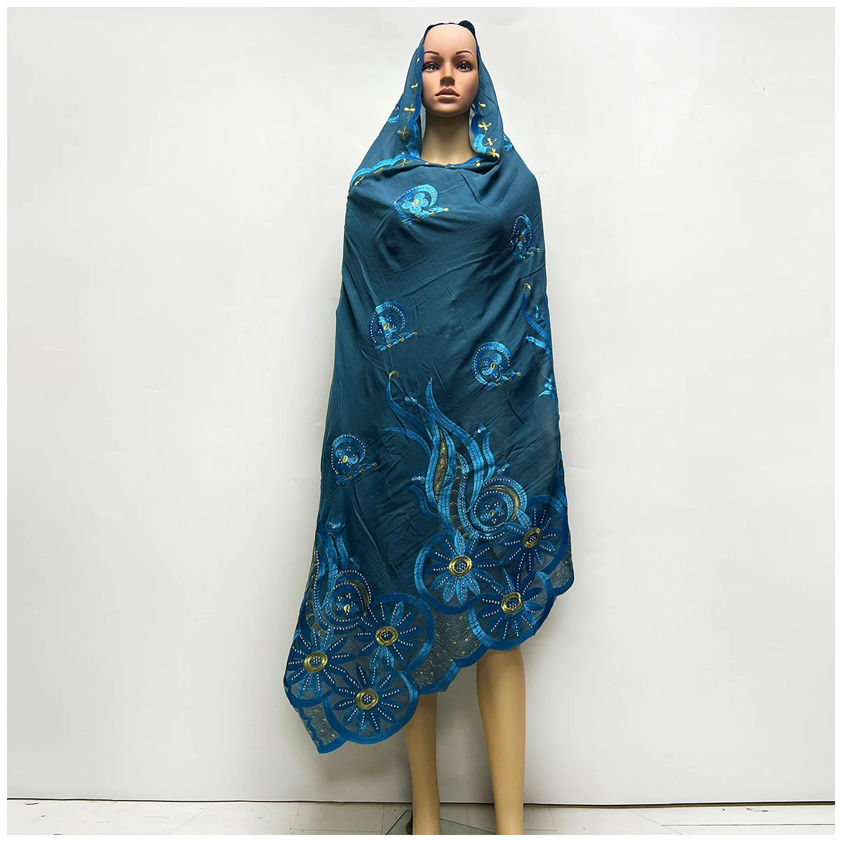 African Women Hijab Scarf Dubai Scarf on Wholesale Price Latest High Quality Hot Sales African Muslim  Scarf 100% Cotton Scarf