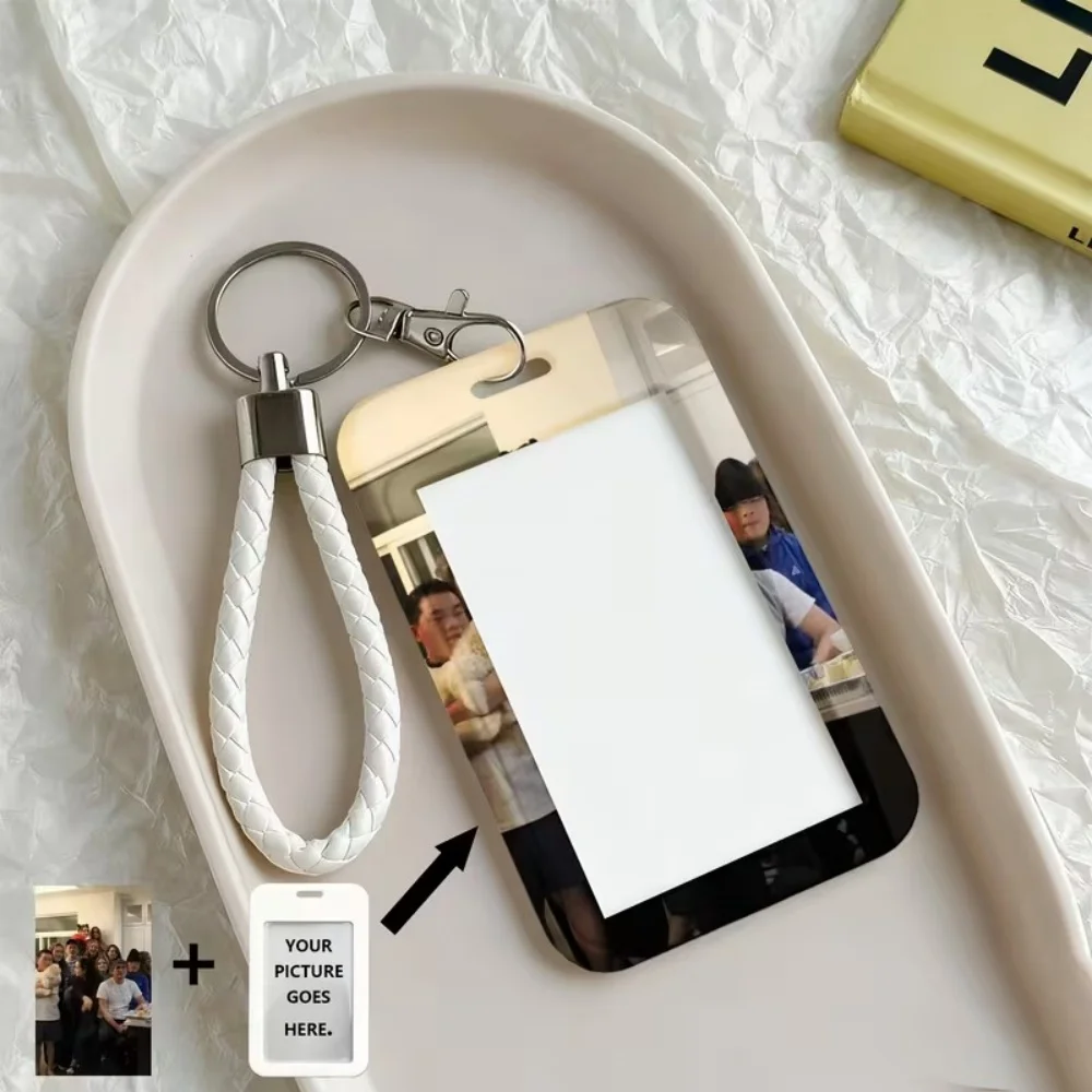 DIY Customised Family Photo Acrylic Card Holders, Bank Card and Credit Card ID Card Student Pass Elegant Keyring Protective Case