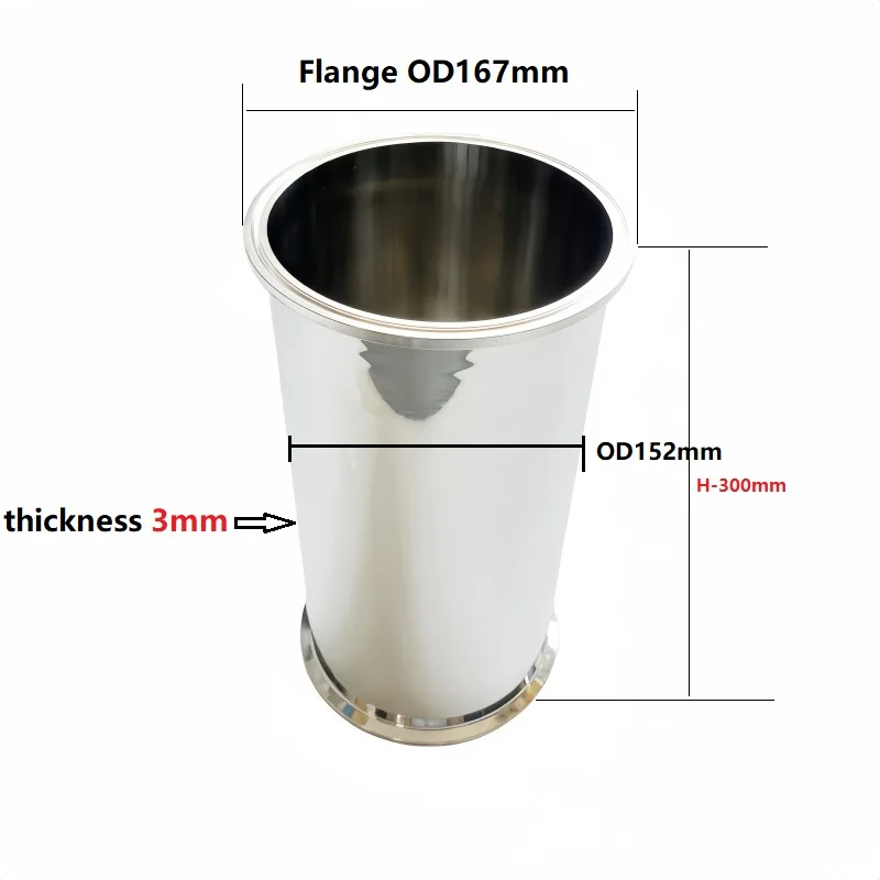 6inch sanitary thickened tc spool tube/pipe,l-12