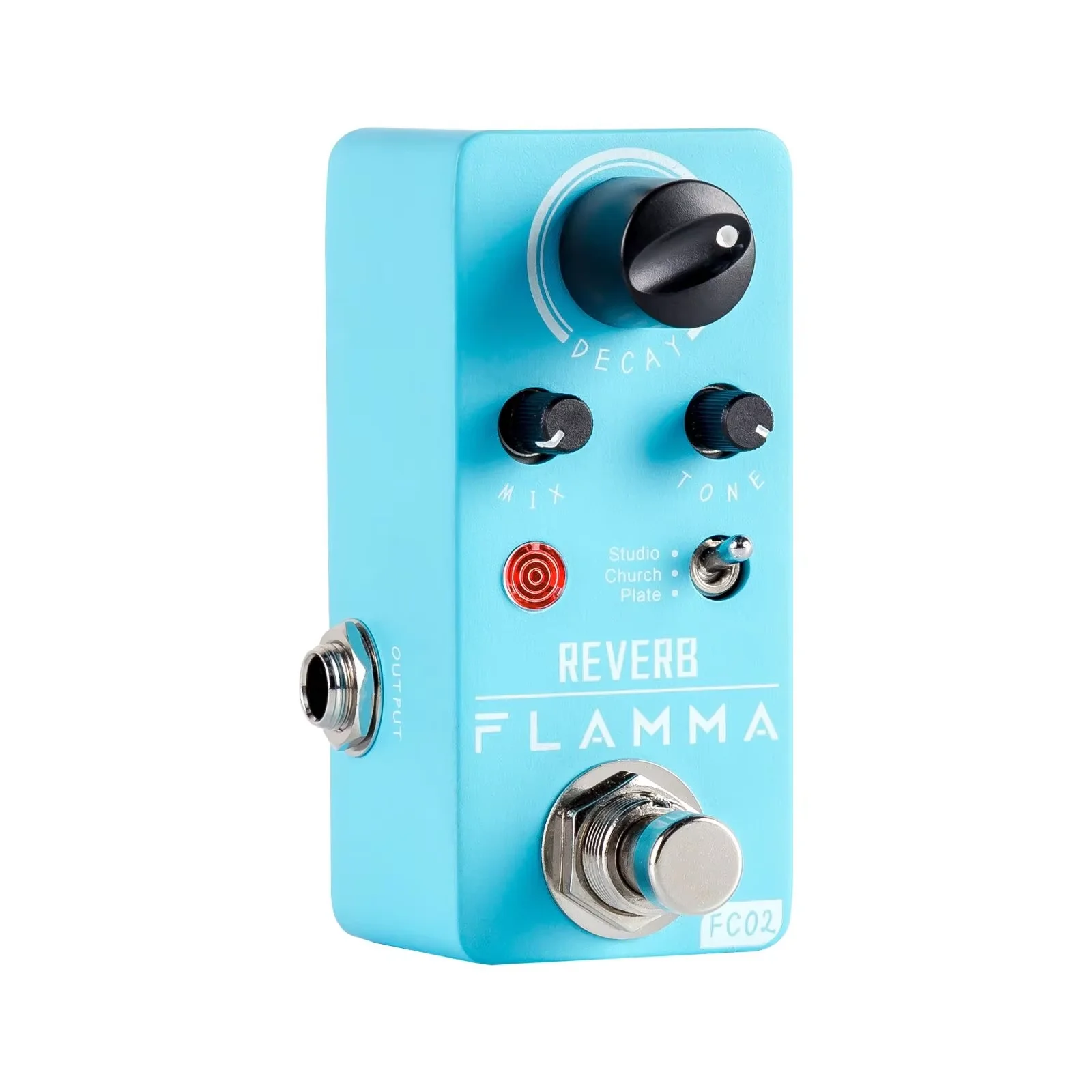 FLAMMA FC02 Electric Guitar Pedal Reverb Effects Pedal with Studio Church Plate Effects True Bypass with Power Supply