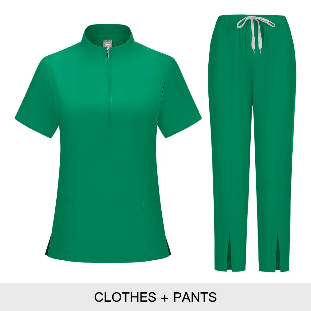 أطباء الفم فرك الأعلى سريعة الجافة تمتد قصيرة الأكمام فرك أعلى قصيرة الأكمام أربعة اتجاهات تمتد المرأة ملابس العمل منفصلة