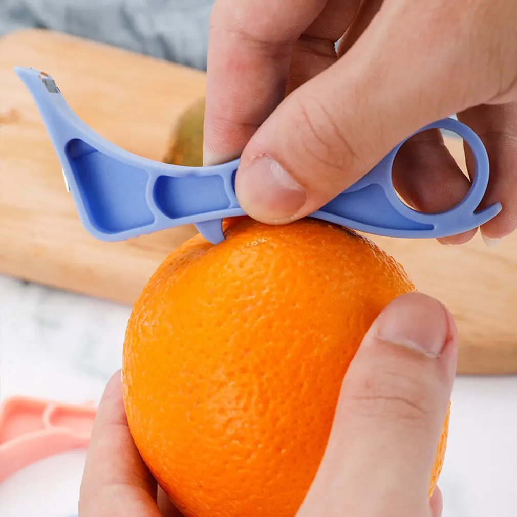 3 in 1 Multi-Function Vegetable Fruit Peeler Plastic Orange Pear Lemon Slicer Stripper Julienne Cutter Citrus Knife Kitchen Tool