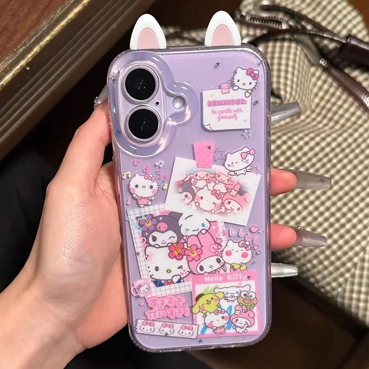 Kawaii Melody Kitty Friends Cartoon Sweet Cute Phone Case For iPhone 17 Air 16 15 14 13 12 11 Pro XR Max 7 8 Plus MINI Y2K Cover - náhled 3