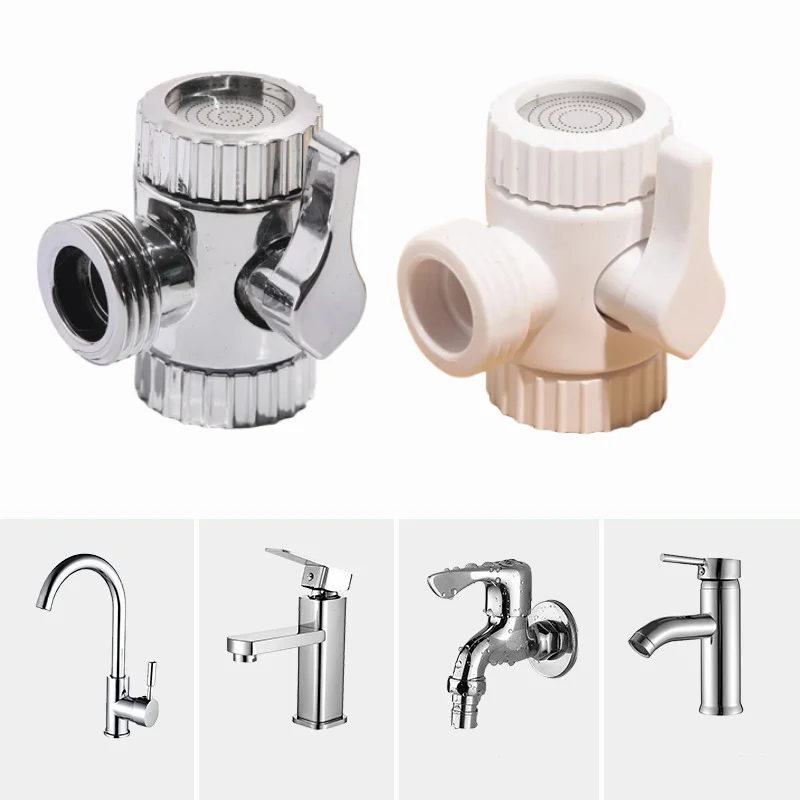 1PCS Switch Faucet Adapter Kitchen Sink Splitter Diverter Valve Water Tap Connector for Toilet Bidet Shower Bathroom Accessories