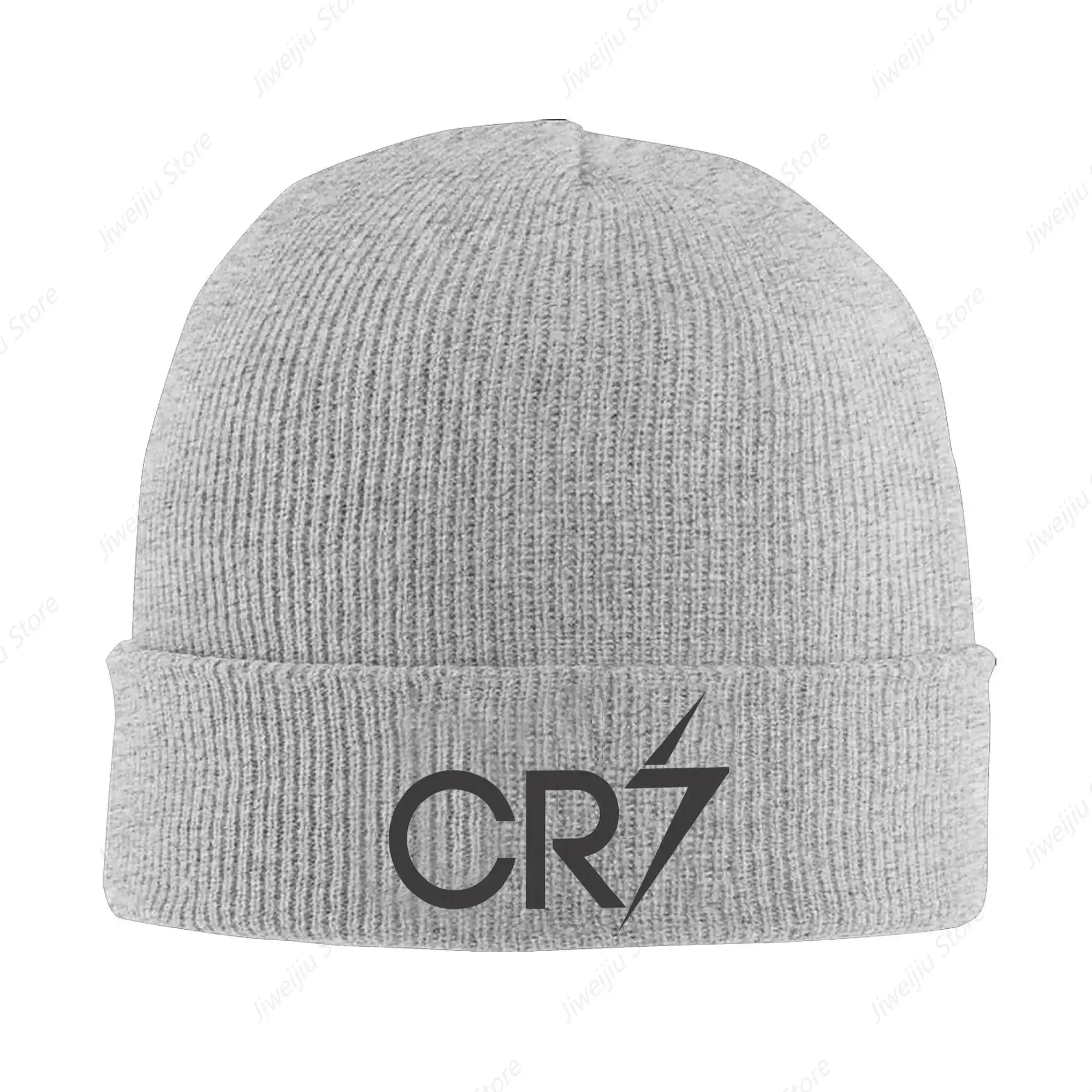 CR7 Football Ronaldo Knitted Hat for Women Men Beanie Autumn Winter Hat Acrylic  Warm Melon Cap