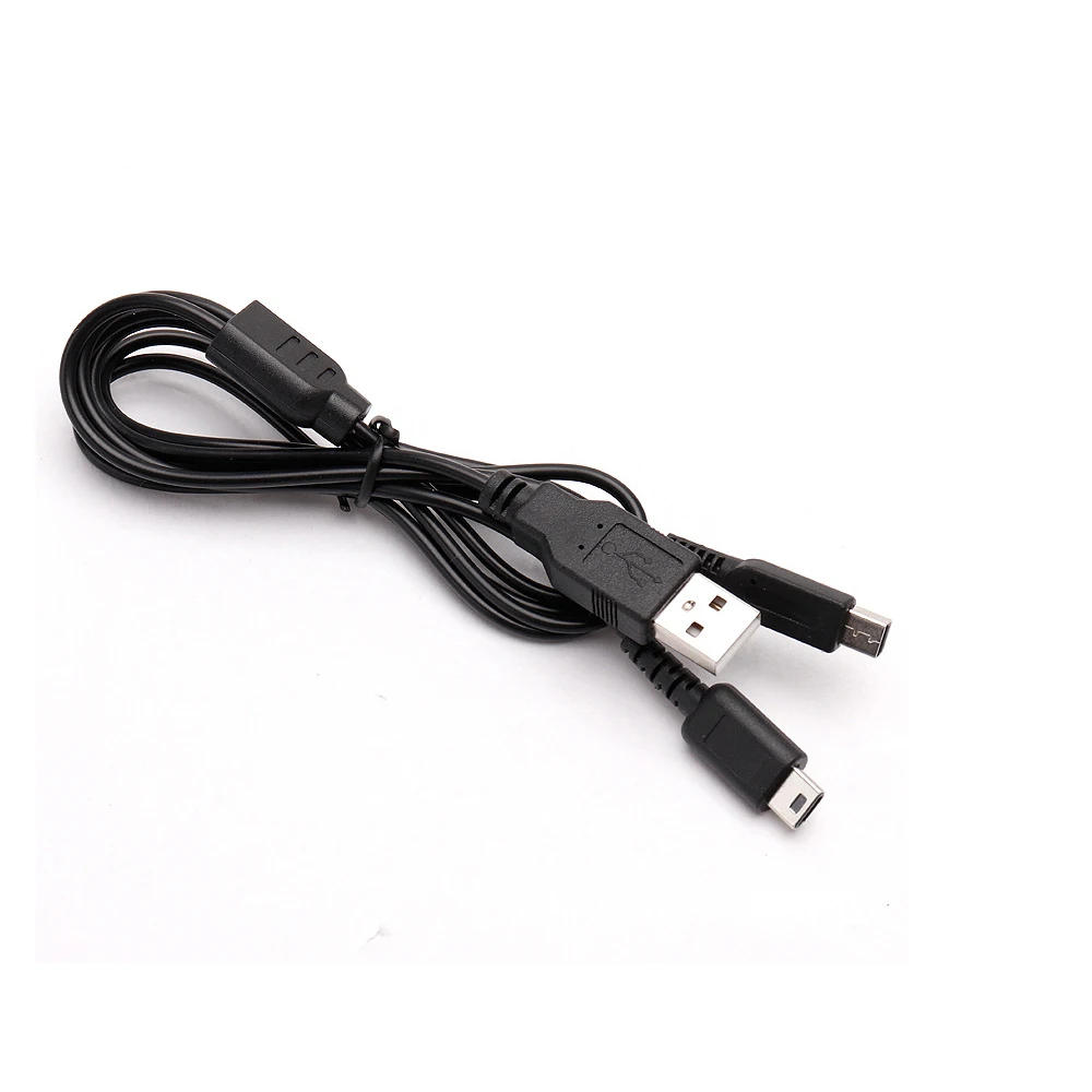 100 pcs a lot 1.2m USB 2 in 1 Data Charging Cable Charger Dual Connection Wire Cord for NDSI/ NDSL