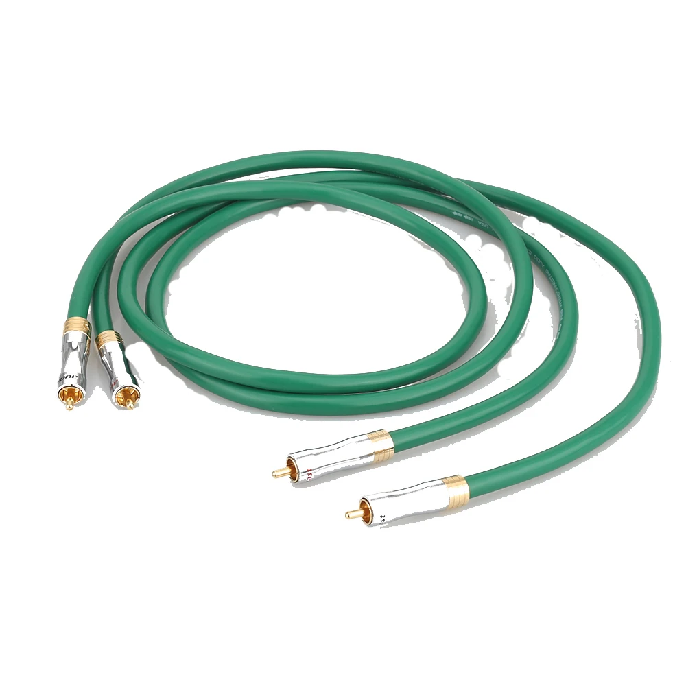 Cable de Audio HiFi de cobre puro 99.998% Cable de interconexión RCA Audiophile RCA a Cable de Audio RCA