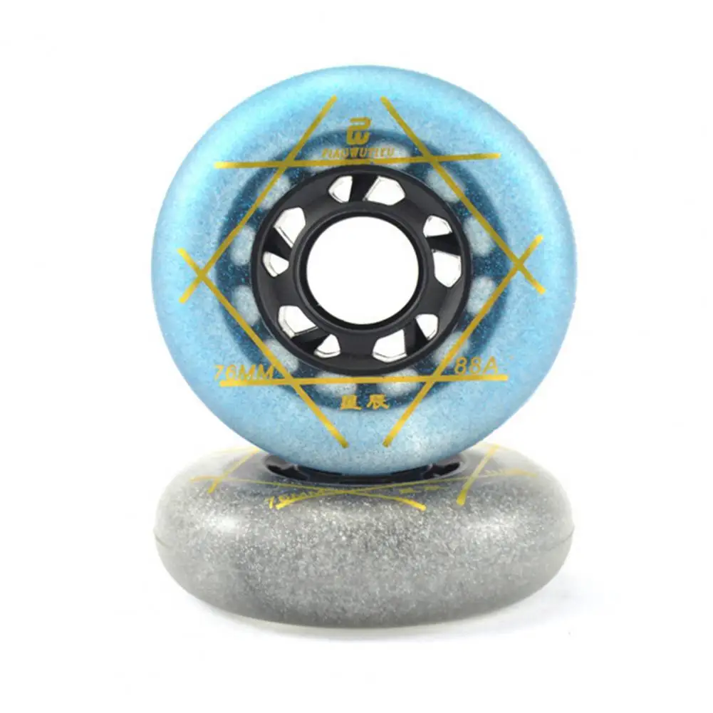 72/76/80mm Inline Skate Wheel Starry Sky Strong Grip Universal Roller Skate Wheel Roller Skating Ice Speed Skate Wheel