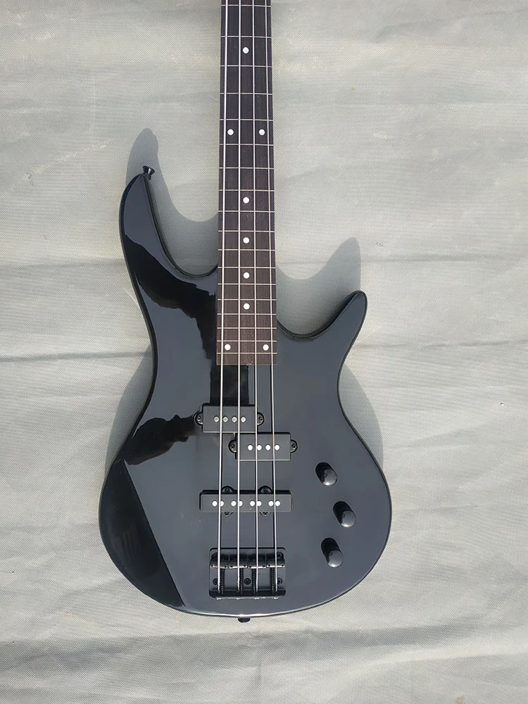 Left Handed High Quality Custom Electric Guitar Low 4-String Electric Bass Black Jazz Bass Guitars 4 Strings Bass Guitar