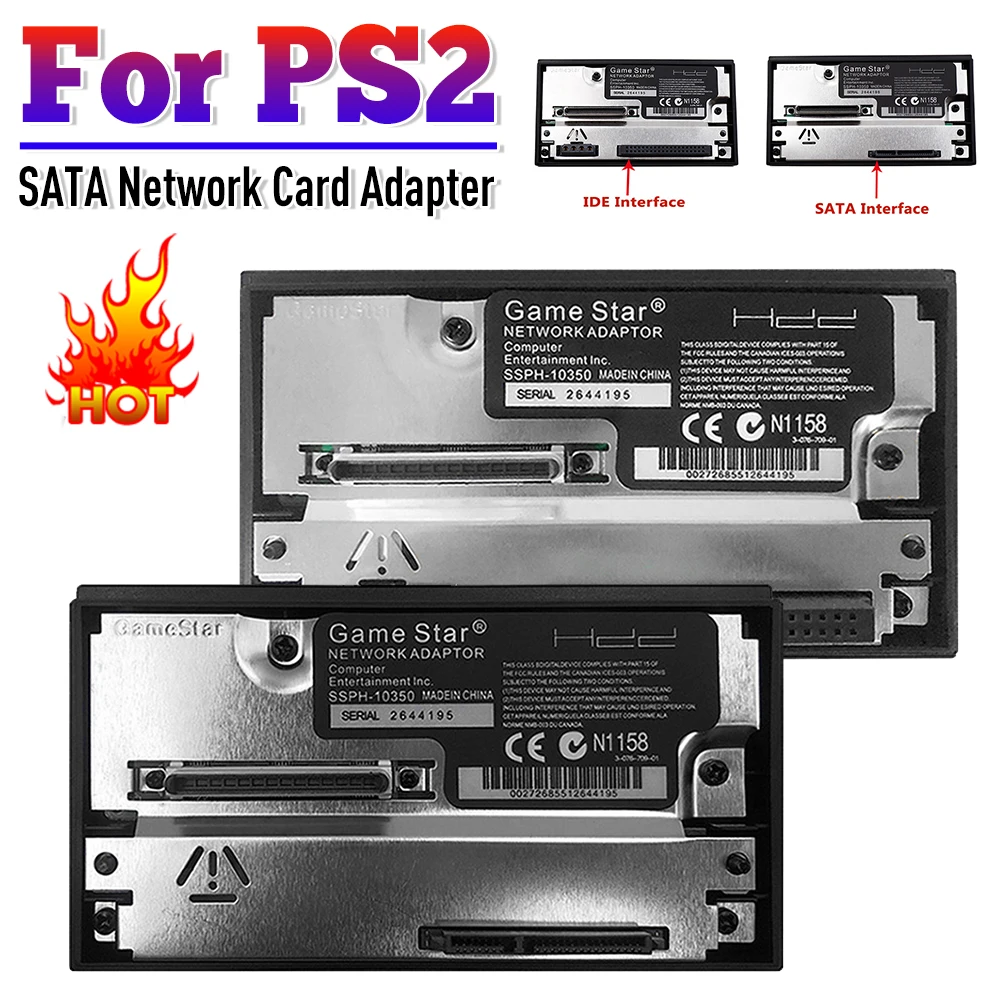 

Интерфейс Sata, адаптер сетевой карты для Sony PS2, игровая консоль Fat, жесткий диск SATA для Playstation 2, разъем Fat Sata, игровые аксессуары