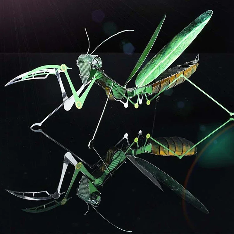 3D Metal Jigsaw Insect Series Mantis Model in Color DIY Handmade Toys Puzzles for Adults Metal Earth Jigsaw Educational Toys