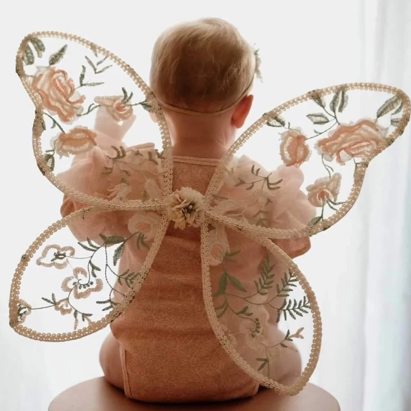 Kids Butterfly Wing Props Costume Wing Child Stage Performances Costume Soft Wing for Birthday Parties