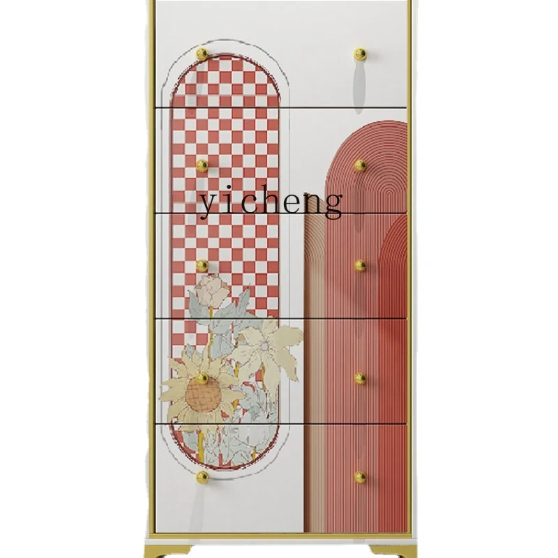 

ZZXL Chest of Drawers Solid Wood Painted Light Luxury Storage Cabinet Storage Organizer Cabinet Drawer Type