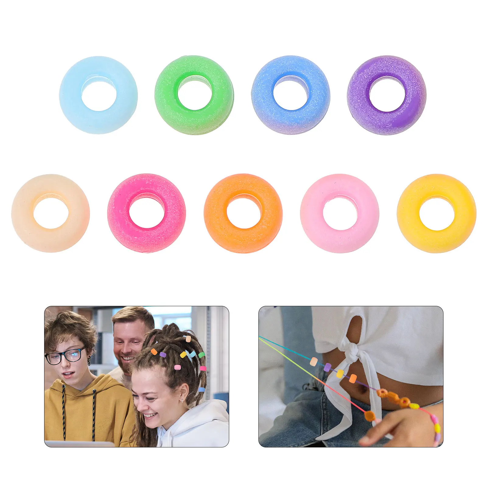 

1000pcs Barrel Loose For Diy Jewelry Making Supplies Craft Accessories Beads With Holes For Bracelet Necklace Spacer Beads