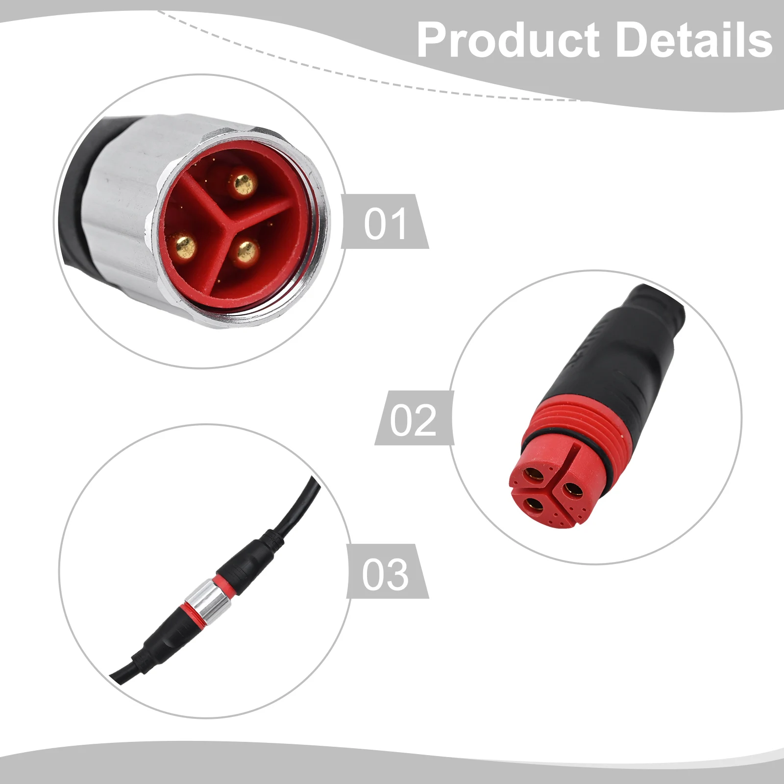 

3mm Core Cable 1121AG 1121AM Extension Cable Electrical Connections 70CM Length 8mm Diameter Aluminum Alloy For Industrial Use