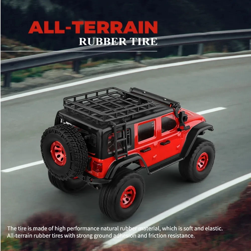 Wltoys 2428 1:24 Mini RC Car 2.4G ze światłami LED 4WD Off-Road Elektryczny pojazd gąsienicowy Zdalnie sterowana ciężarówka Zabawka dla dzieci