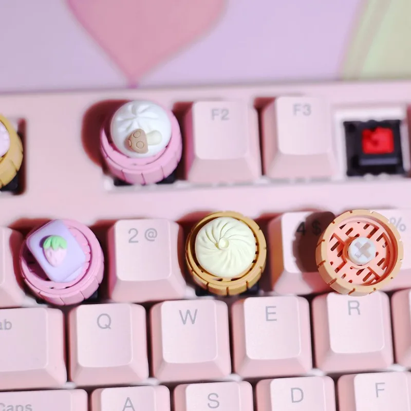 Cartoon Anime Game Buns Dumplings Keycaps Lovely Personalized Custom ESC for Cherry MX Switch Mechanical Gaming Keyboard Caps