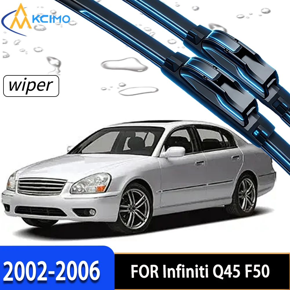 

2Pcs Front Wiper Blades For Infiniti Q45 F50 2002-2006, Premium Durable Rubber, All-Weather Clear Windshield Wipers