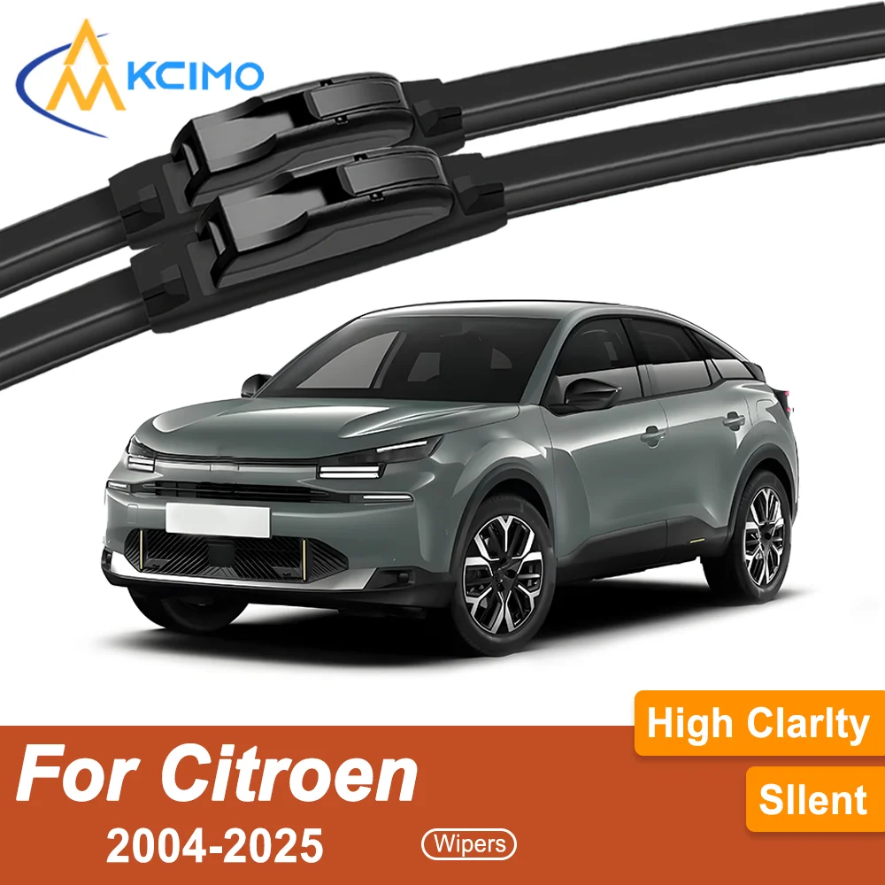 

Премиум резиновые прочные бесшумные всепогодные щетки стеклоочистителя, 2 шт. для Citroen Citroen C4 2004-2025, набор щеток переднего стеклоочистителя