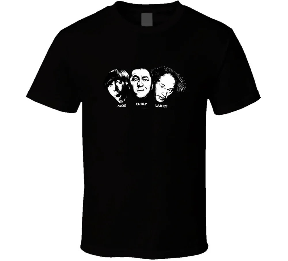 

Three 3 Stooges Face Style Funny 80's Movie Tv Retro Love T Shirt New