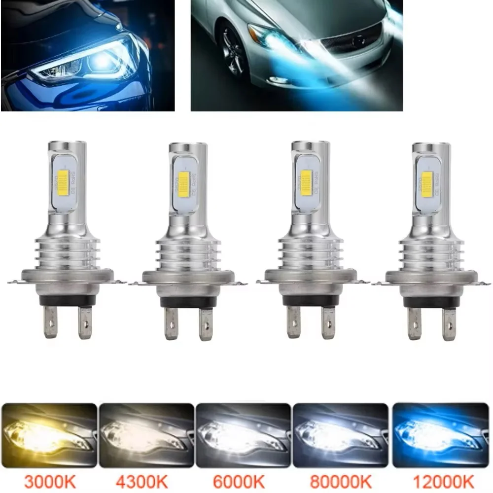 

4Pcs H7 H4 Led Super Bright CSP Car Fog Light Bulbs H1 H8 H9 H11 9005 9006 Headlight DRL Lamp Kit High Low Beam 6000K 12V