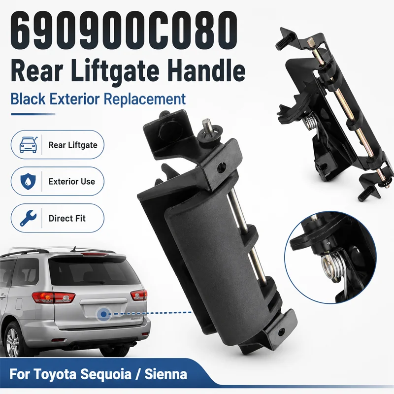 Car Door Handle Black Rear Liftgate Tailgate Exterior Replacement For Toyota Sequoia Sienna Door Handle 69090-0C080
