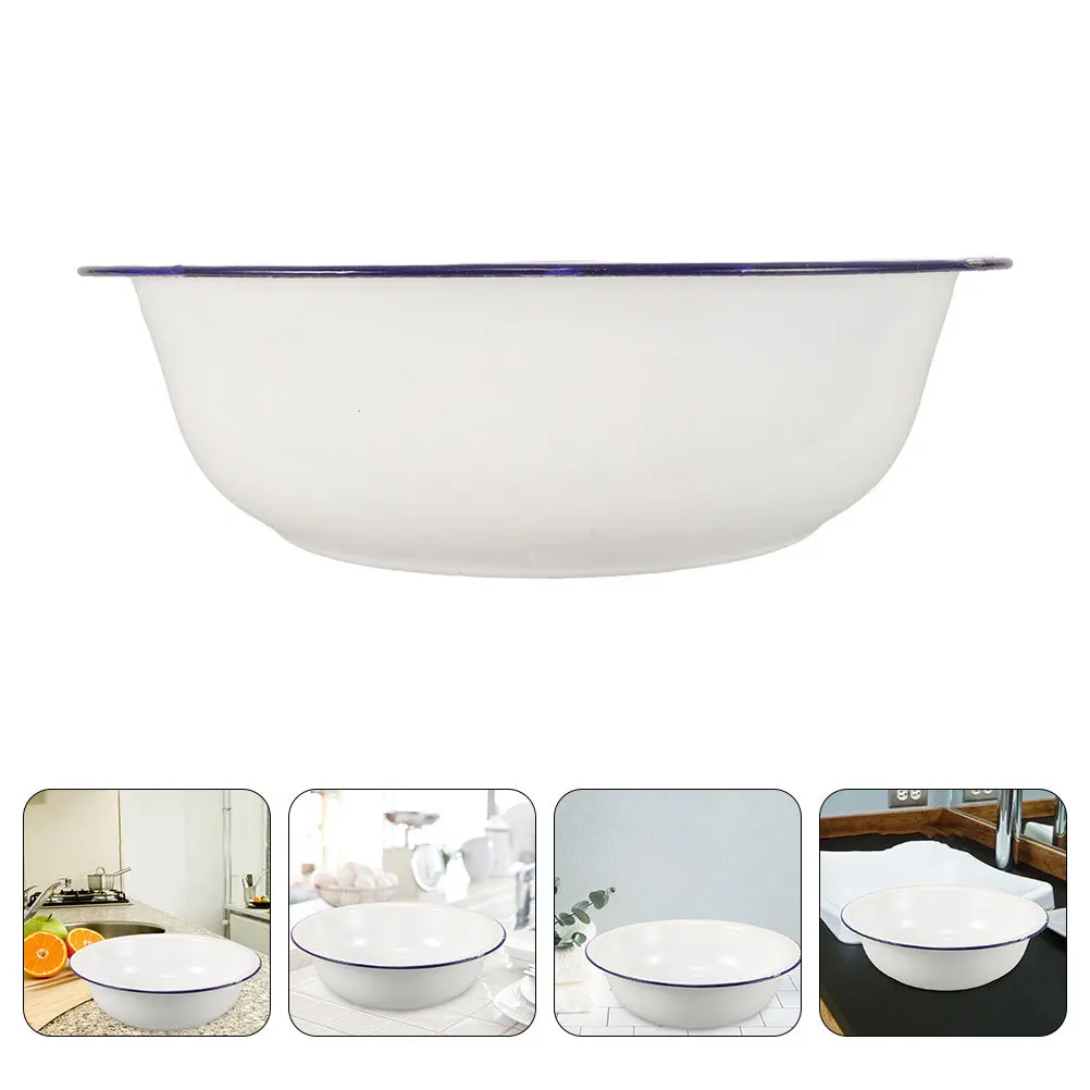 

Enamel Washing Basin Large Capacity Foldable Foot Bath Bowl For Home Hotel Salon Use Portable Foot Spa Soak Relaxation