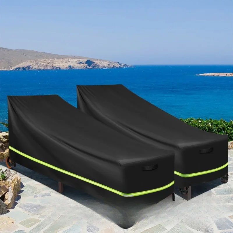 1 قطعة 420D أكسفورد غطاء مقعد الفناء مقاوم للماء في الهواء الطلق حديقة الأثاث الغبار المطر حامي مع أبازيم شريط عاكس #3