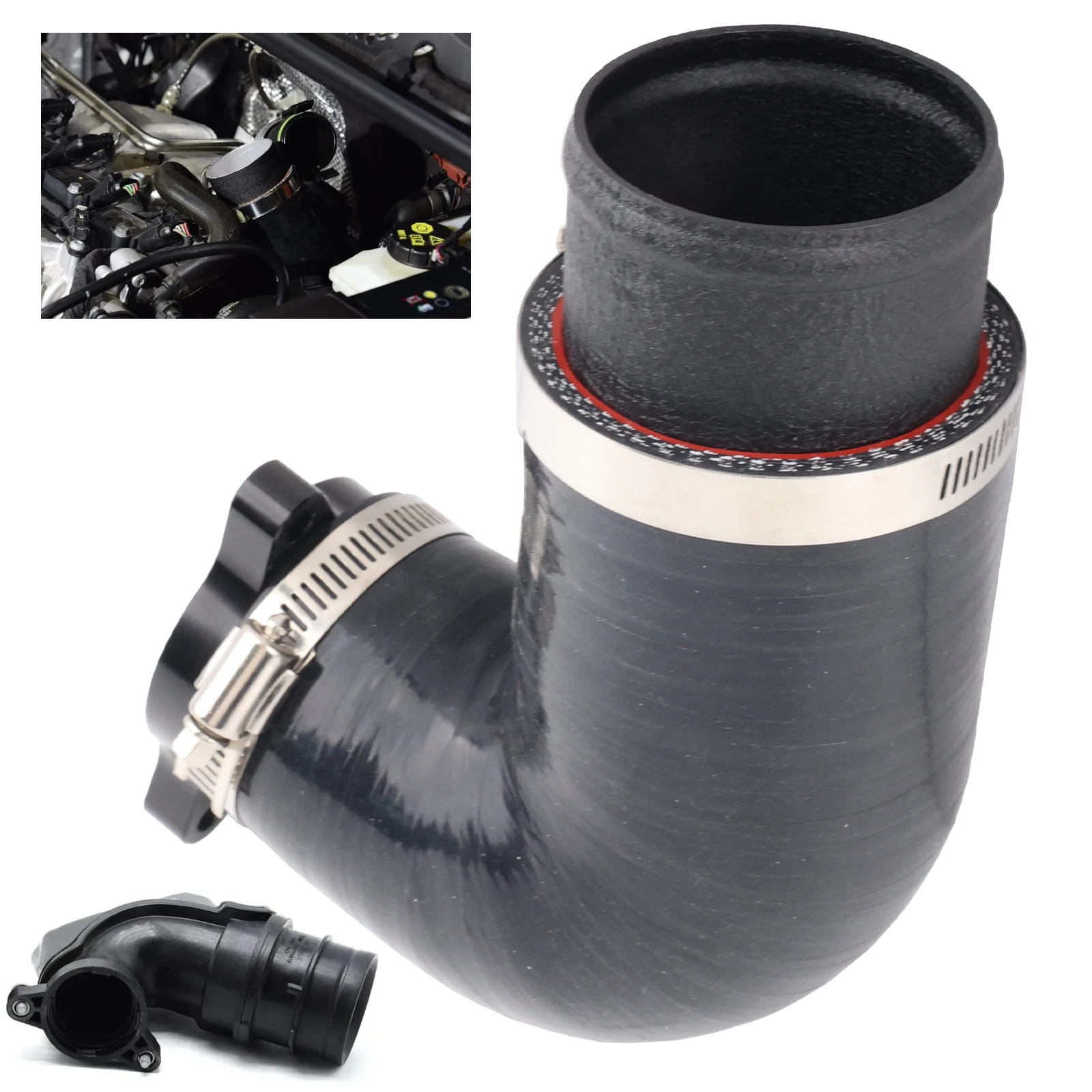 High Flow Turbo Inlet Pipe for VW MK7 MK7.5 Leon MK3 Octavia 1.2/1.4 TSI TFSI A3 EA211 VAG engine performance