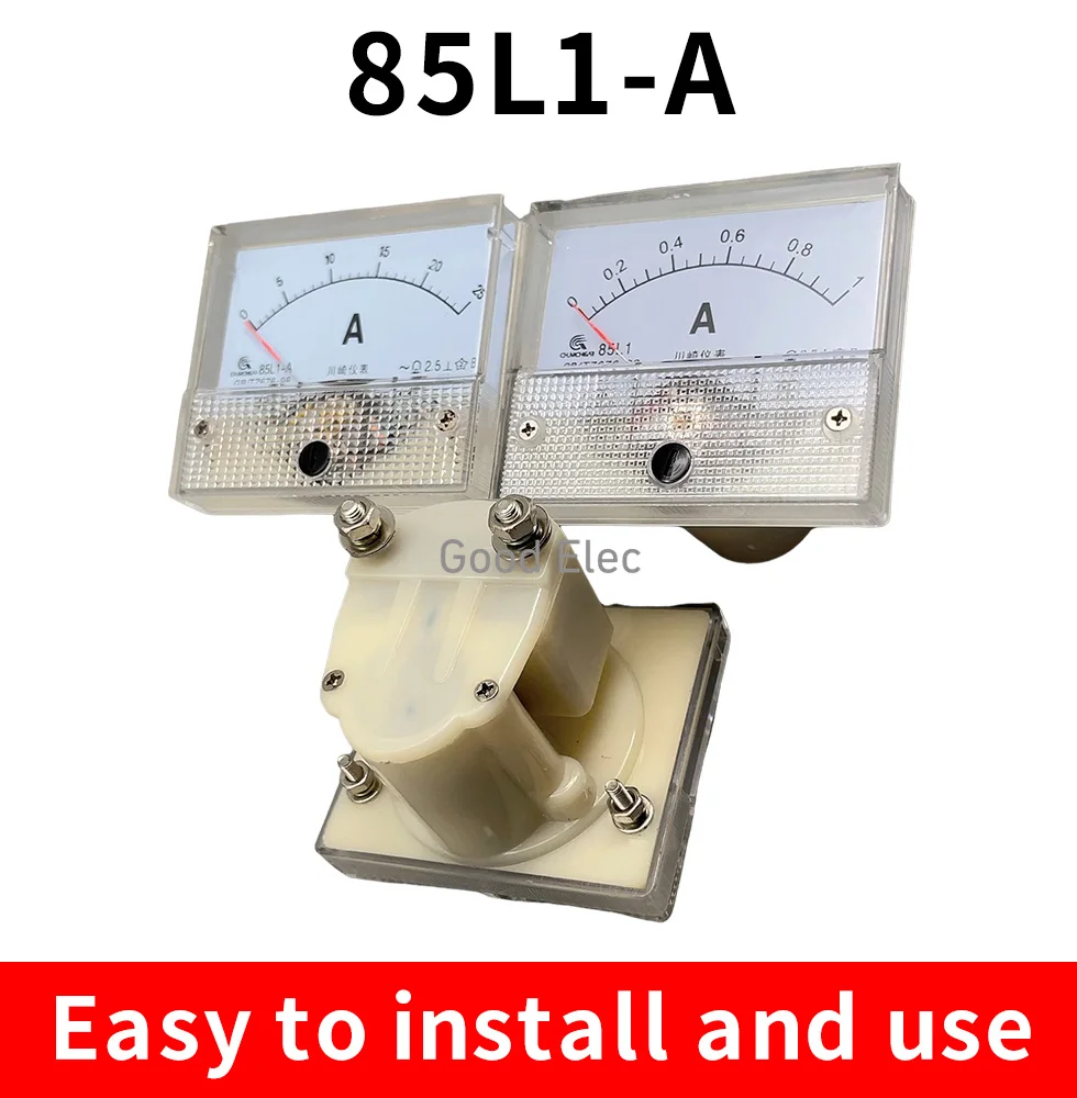 85L1-A 1A 5A 10A 20A 50A 100A Gauge Current Mechanical Ammeter  AC Analog Current Meter Panel 50mA 500mA