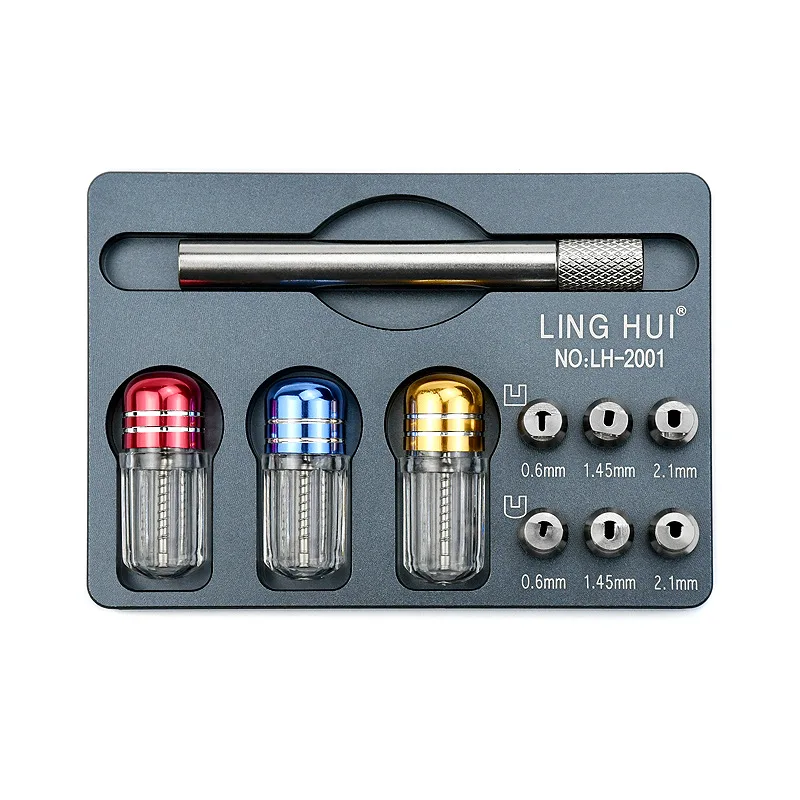 

Watch repair tool, stainless steel needle puller, needle taking and pressing needle 2-in-1, 3 top needles, 6 pressure heads