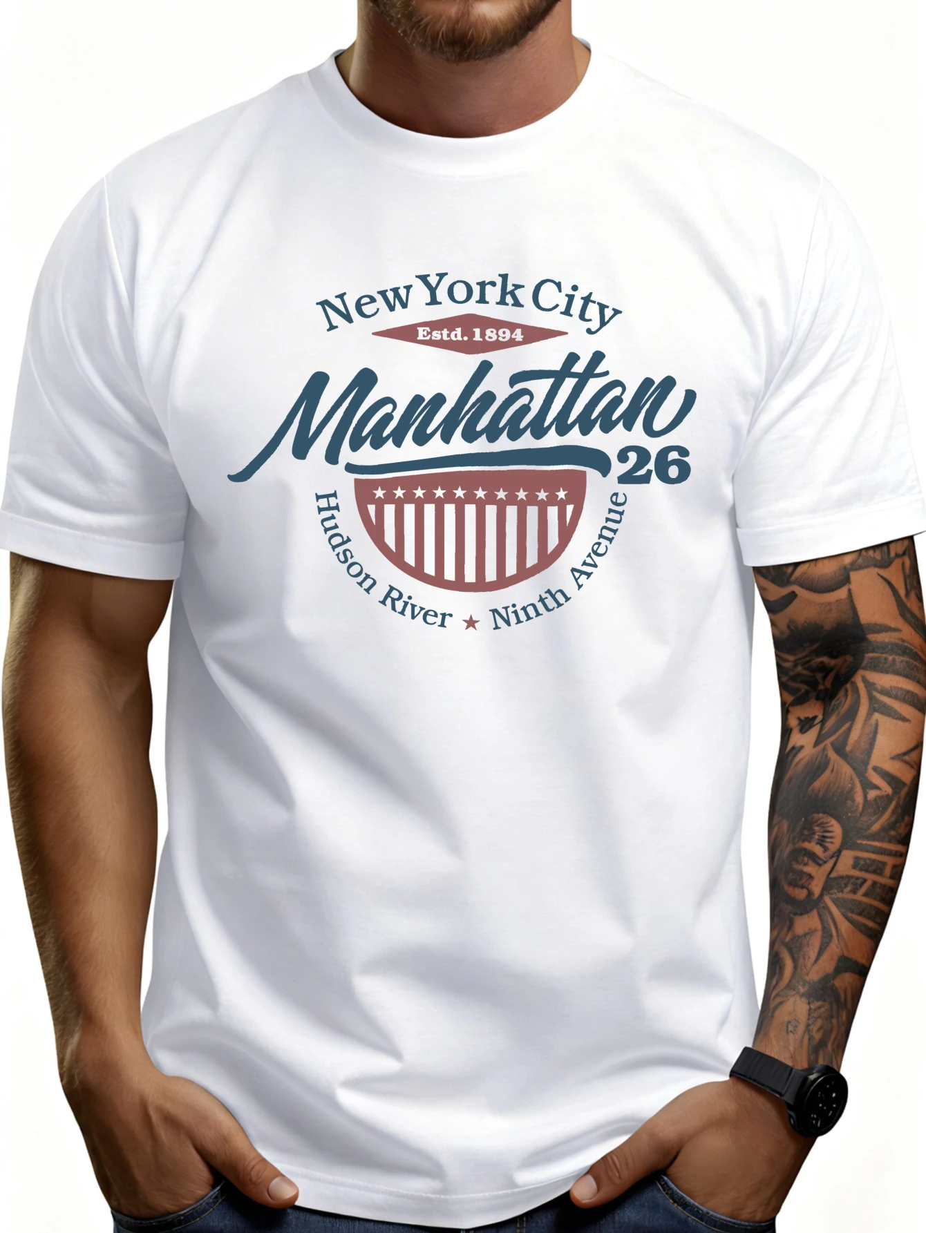 Street Fashion New York 2026 - Camiseta de Verano 2026 para Hombre,