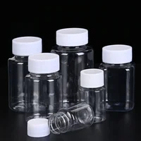 20/50/100 Uds 30/50/100/500ml tarro transparente botella de clasificación de plástico PET boca ancha botellas de muestreo selladas al por mayor