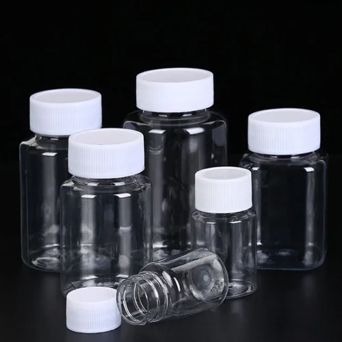 20/50/100 Uds 30/50/100/500ml tarro transparente botella de clasificación de plástico PET boca ancha botellas de muestreo selladas al por mayor