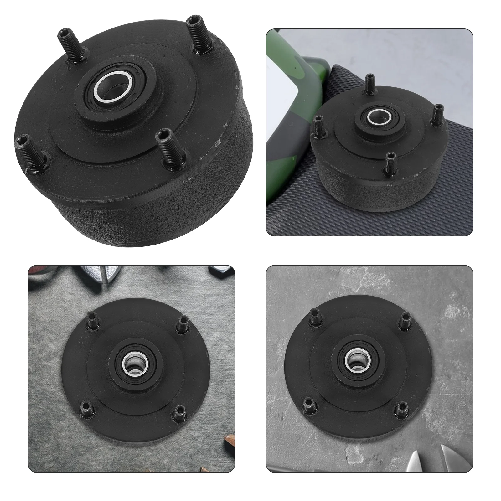 

Atv Brake Drum Replacement Heavy-Duty Quad Bike Fixing Base Stable Braking Performance Sand Mud Mountain Terrains Metal Drum