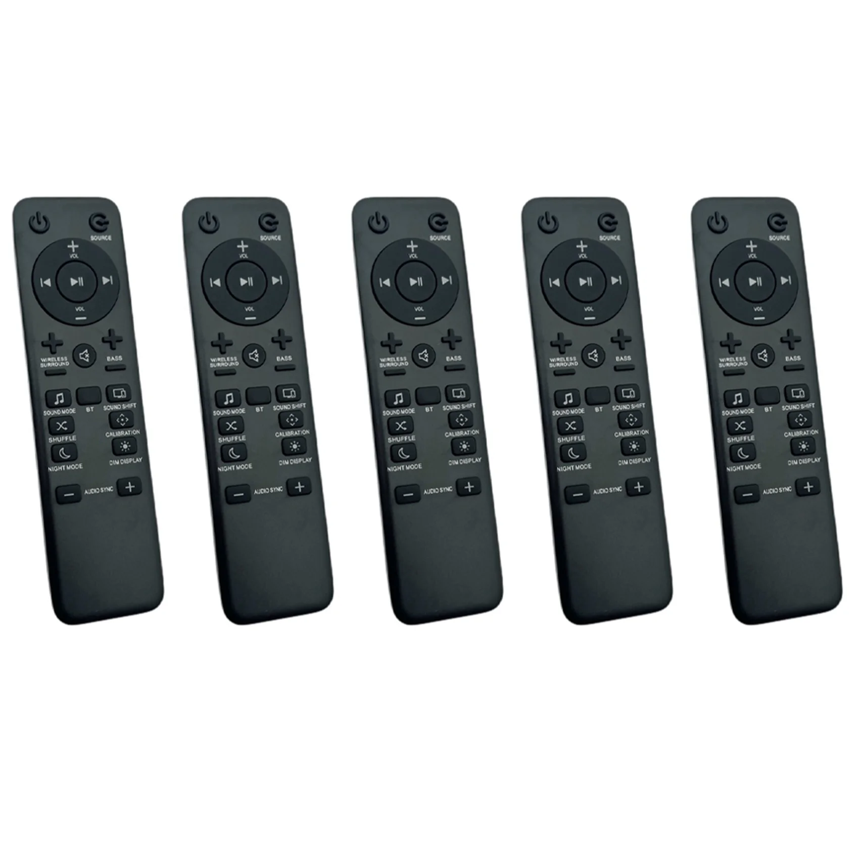 

【Sleek Design】5X Remote Control For Bar 2.1 3.1 5.1 Channel 4K Ultra HD Sound Bar System Wireless Theater Audio Remote Contr