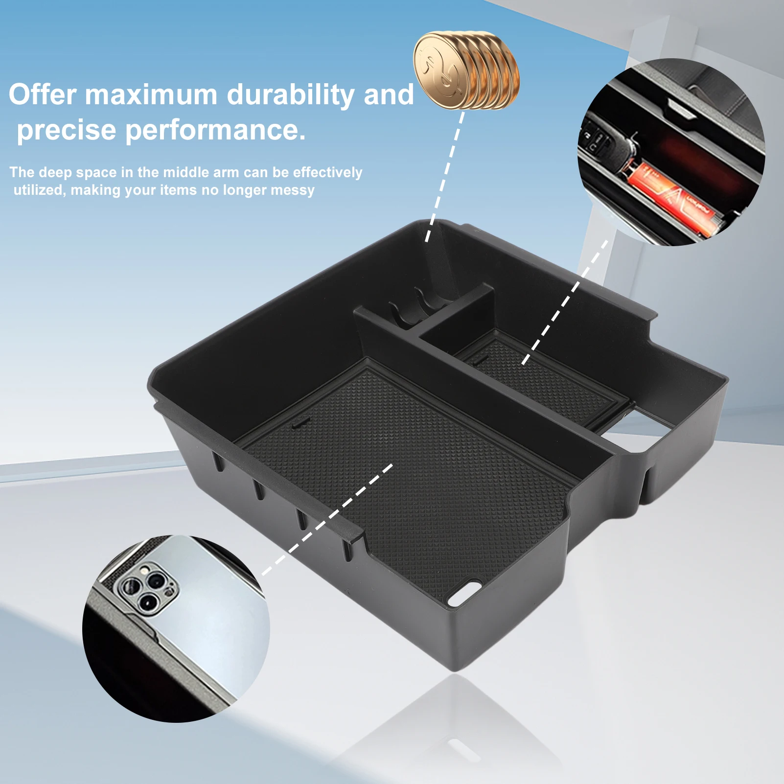 

Centre Console Storage Box For Ford Ranger T9 2023 2024 2025 / Raptor / Wildtrak X / XL XLT / Limited / Tremor / Platinum